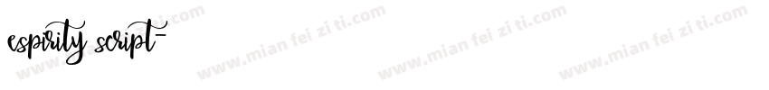 espirity script字体转换